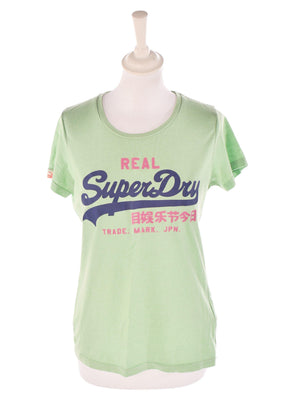 Superdry T-Shirt - M / Grøn / Kvinde - SassyLAB Secondhand