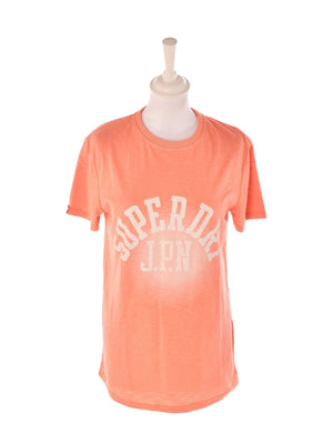 SuperDry T-Shirt - S / Orange / Kvinde - SassyLAB Secondhand
