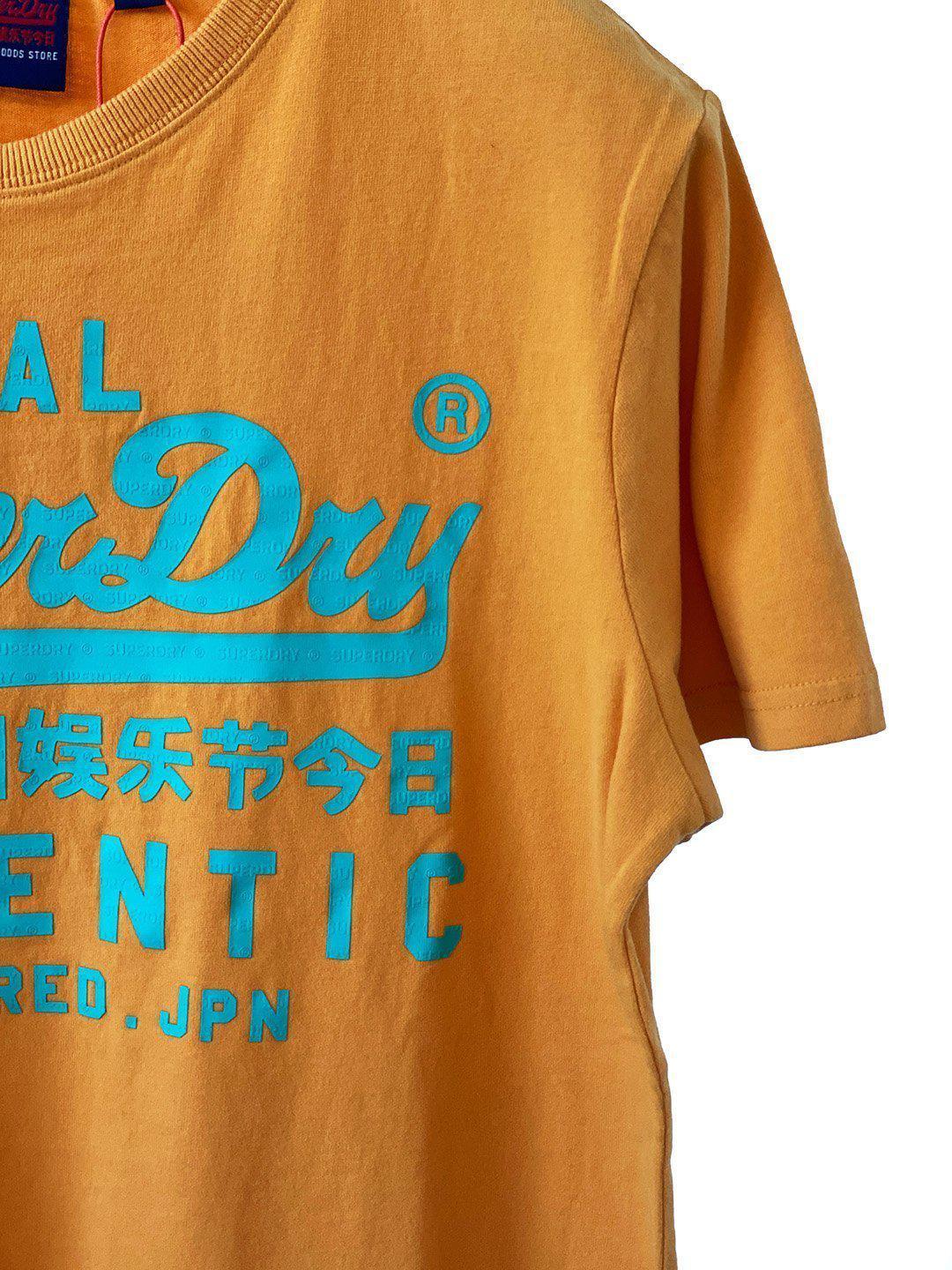 SuperDry T-Shirt - XL / Orange / Mand - SassyLAB Secondhand