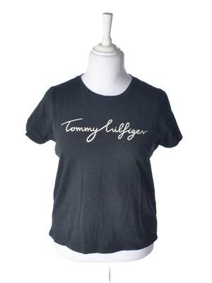 Tommy Hilfiger T-Shirt - L / Sort / Kvinde - SassyLAB Secondhand