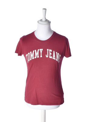 Tommy Hilfiger T-Shirt - S / Bordeaux / Mand - SassyLAB Secondhand