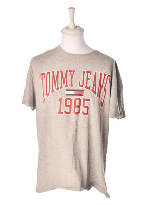 Tommy Jeans T-Shirt - XXL / Grå / Mand - SassyLAB Secondhand