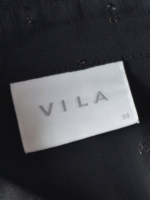 VILA Skjorte - 38 / Sort / Kvinde - SassyLAB Secondhand