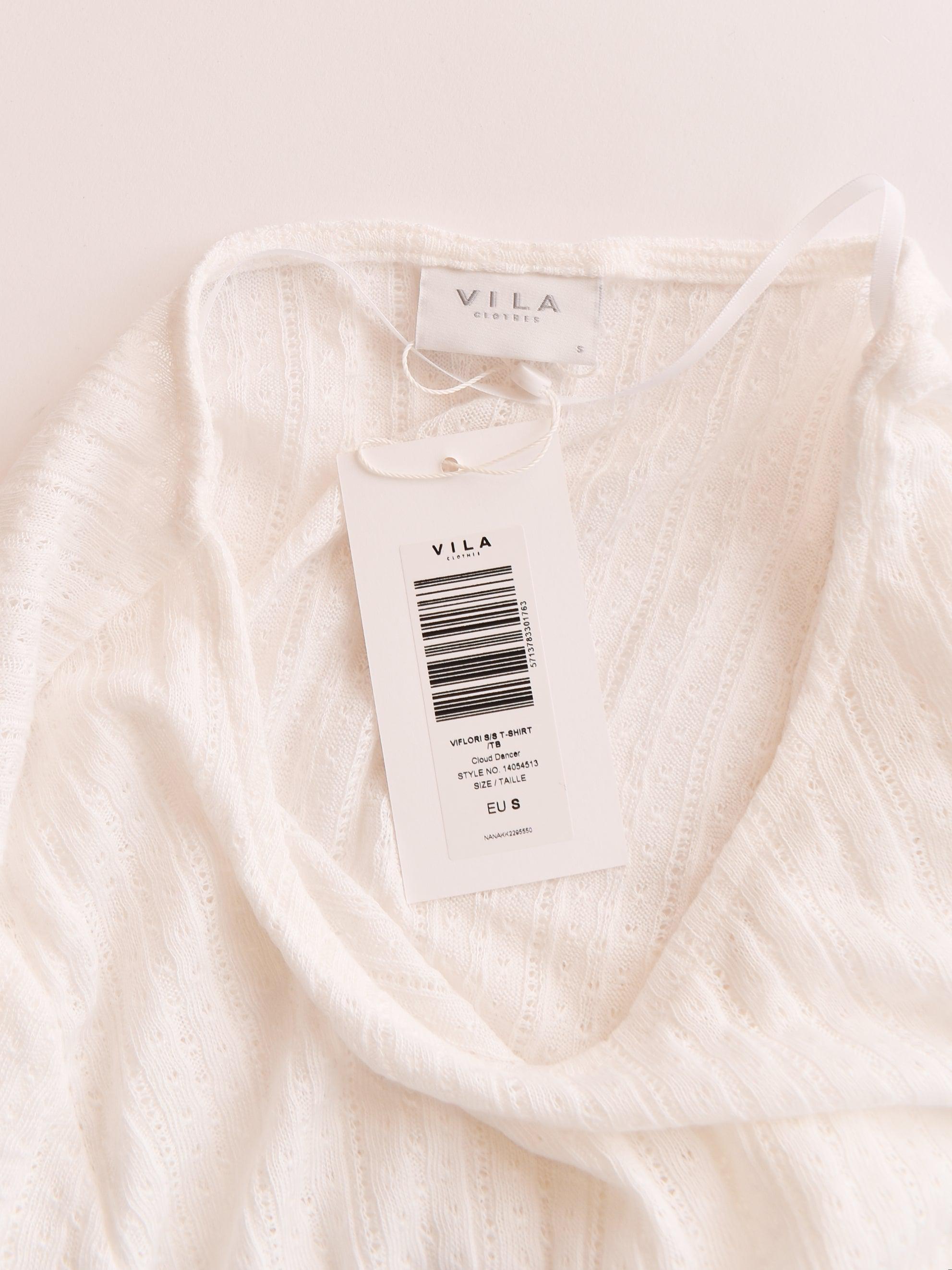 VILA T-Shirt - S / Hvid / Kvinde - SassyLAB Secondhand