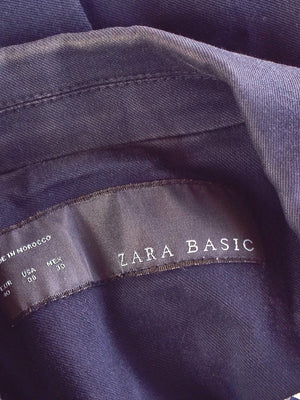 Zara Basic Blazer - 40 / Blå / Kvinde - SassyLAB Secondhand