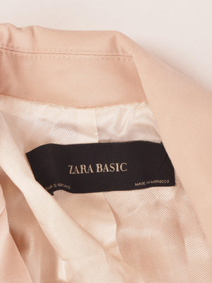Zara Basic Blazer - S / Nude / Kvinde - SassyLAB Secondhand