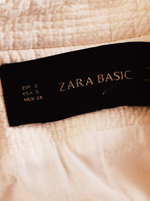 Zara Basic Jakke - S / Hvid / Kvinde - SassyLAB Secondhand