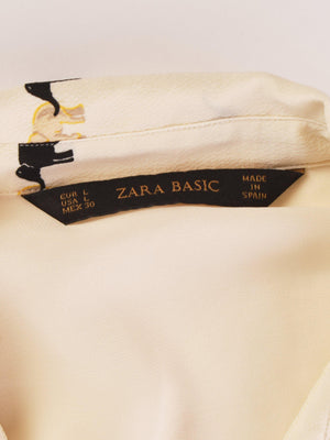 Zara Basic Skjorte - L / Beige / Kvinde - SassyLAB Secondhand