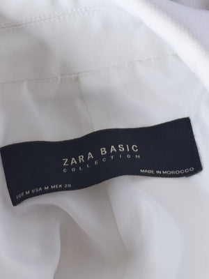 Zara Blazer - M / Hvid / Kvinde - SassyLAB Secondhand