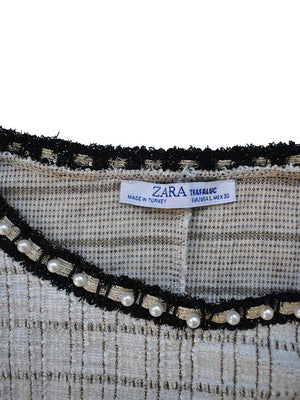 Zara T-Shirt - L / Hvid / Kvinde - SassyLAB Secondhand